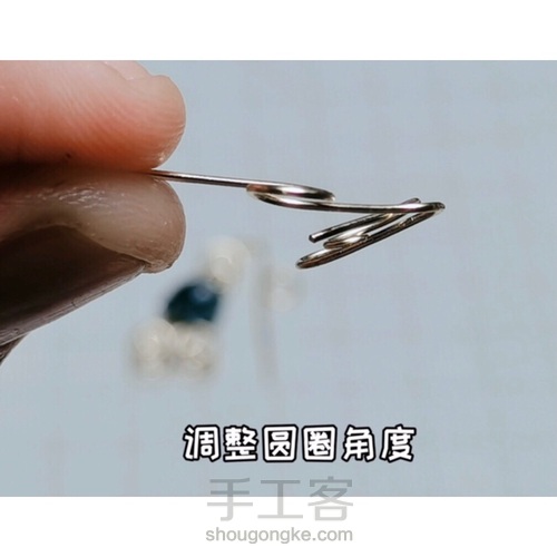 宫廷风格组合绕线包钻水晶耳环,六段钳的应用 第7步