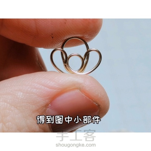 宫廷风格组合绕线包钻水晶耳环,六段钳的应用 第18步