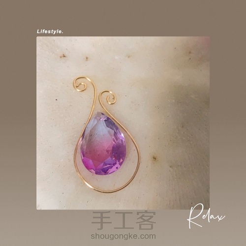 新手也能做的欧美风大水晶耳环 第1步