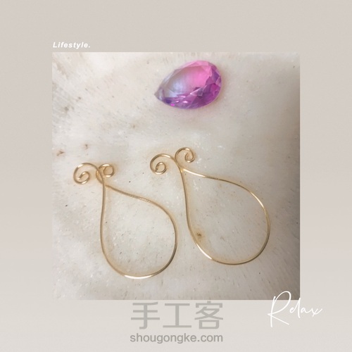 新手也能做的欧美风大水晶耳环 第2步