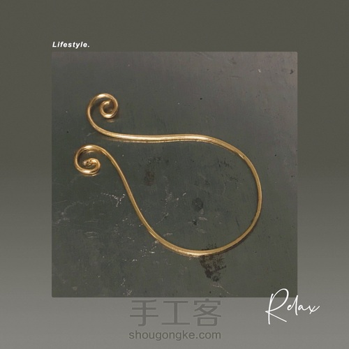 新手也能做的欧美风大水晶耳环 第3步