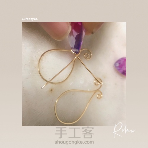 新手也能做的欧美风大水晶耳环 第6步