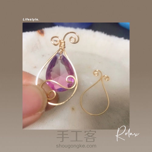 新手也能做的欧美风大水晶耳环 第8步