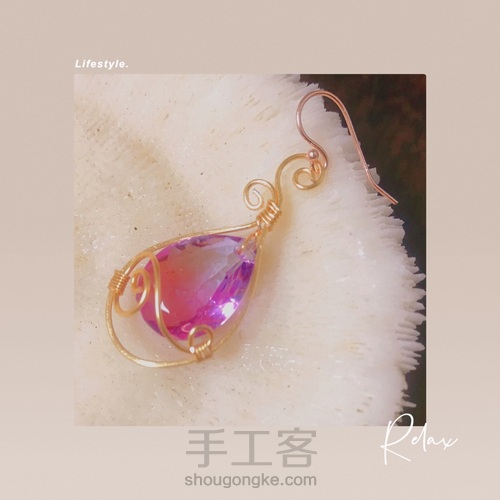 新手也能做的欧美风大水晶耳环 第9步