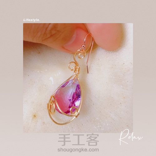 新手也能做的欧美风大水晶耳环 第11步