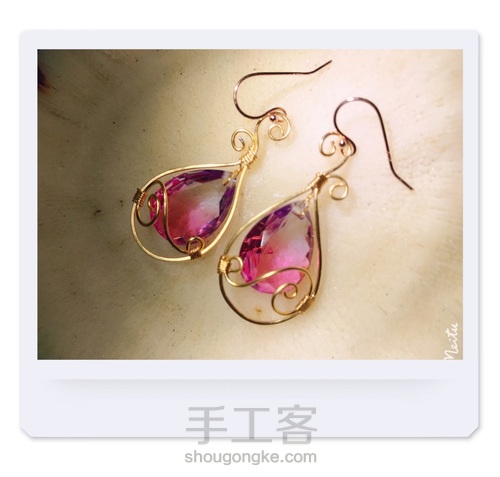 新手也能做的欧美风大水晶耳环 第15步