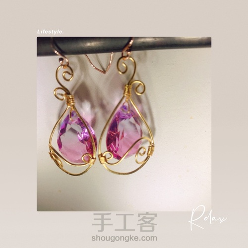 新手也能做的欧美风大水晶耳环 第17步