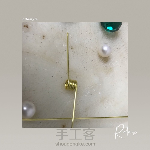 绕线皇冠耳环，非常可爱的风格 第2步