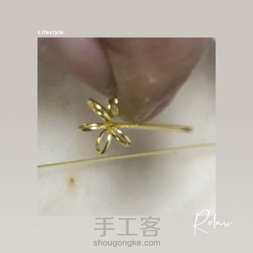 绕线皇冠耳环，非常可爱的风格 第3步