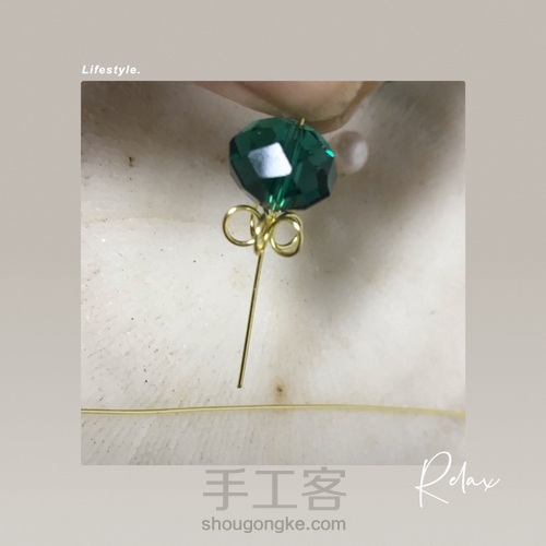 绕线皇冠耳环，非常可爱的风格 第4步