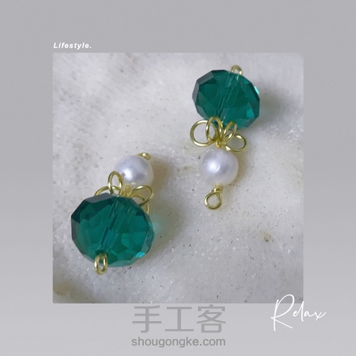 绕线皇冠耳环，非常可爱的风格 第8步