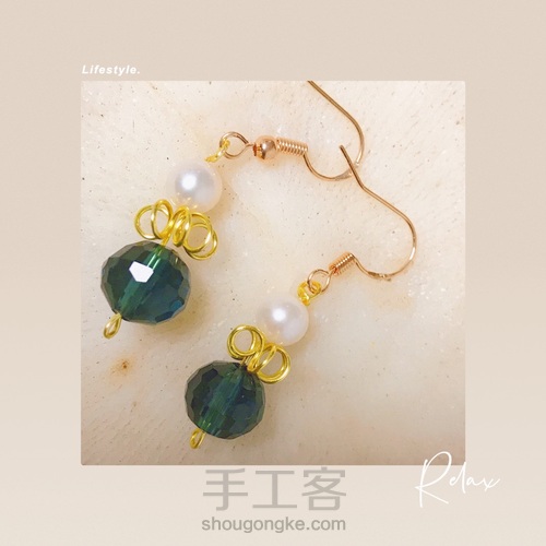 绕线皇冠耳环，非常可爱的风格 第13步