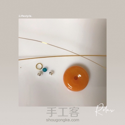 平安扣绕线编织,精致好看又酷 第1步