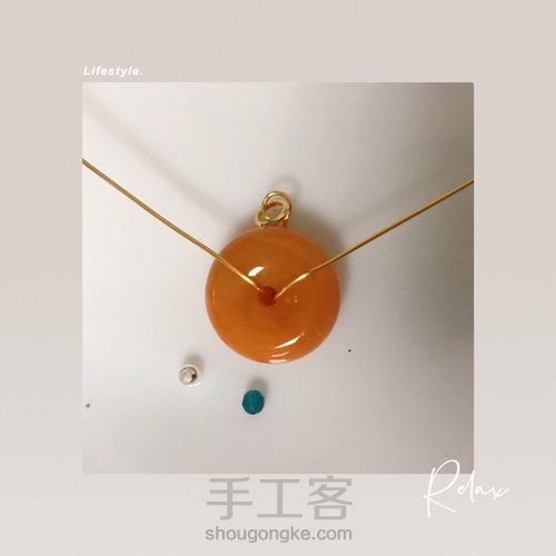 平安扣绕线编织,精致好看又酷 第4步