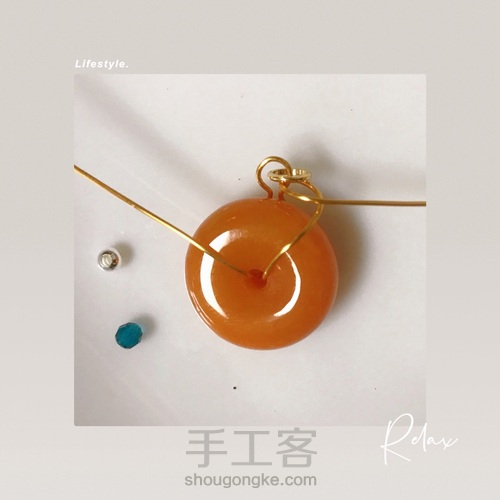 平安扣绕线编织,精致好看又酷 第5步