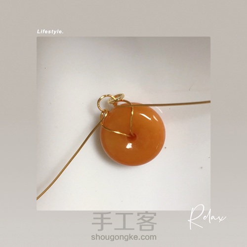 平安扣绕线编织,精致好看又酷 第6步