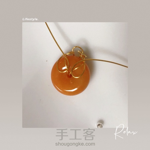 平安扣绕线编织,精致好看又酷 第7步