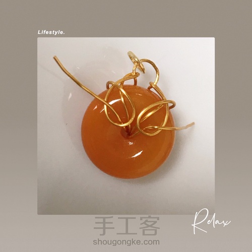 平安扣绕线编织,精致好看又酷 第8步