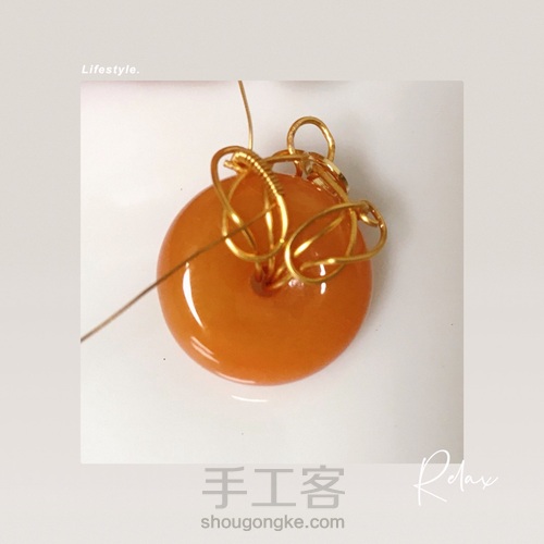 平安扣绕线编织,精致好看又酷 第9步