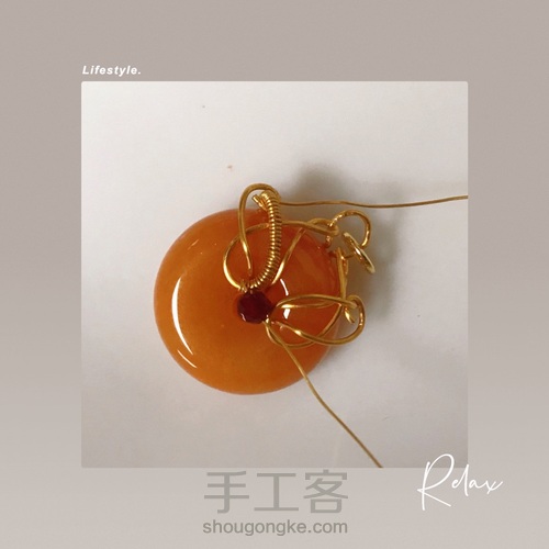 平安扣绕线编织,精致好看又酷 第10步