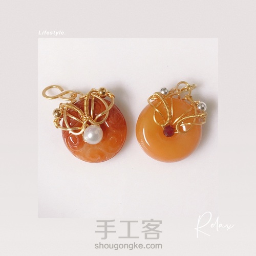 平安扣绕线编织,精致好看又酷 第13步