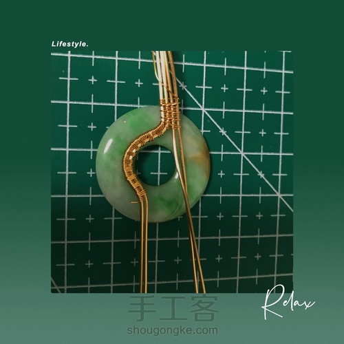 平安扣绕线改造，半重工欧美风 第5步