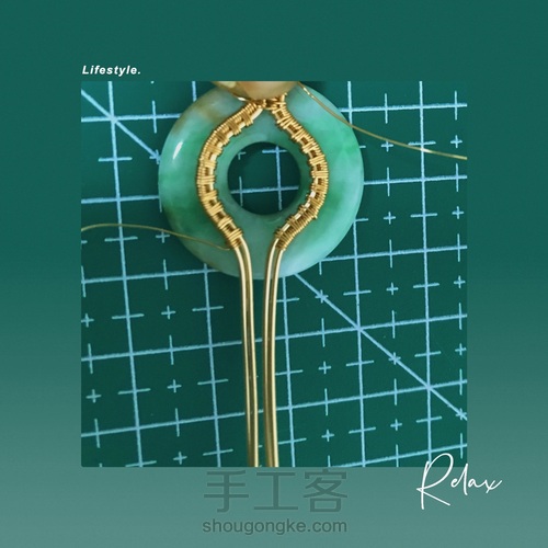 平安扣绕线改造，半重工欧美风 第6步