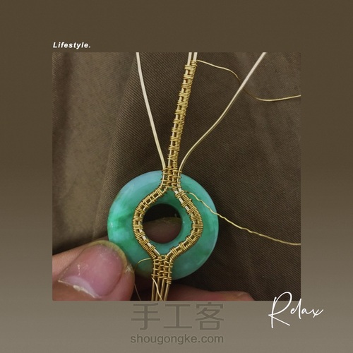 平安扣绕线改造，半重工欧美风 第7步