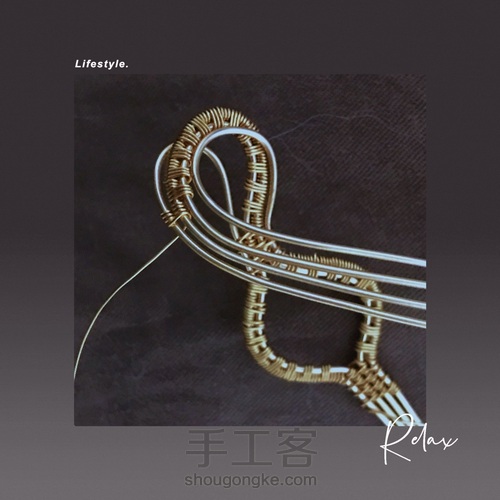 平安扣绕线改造,半重工欧美风 第9步