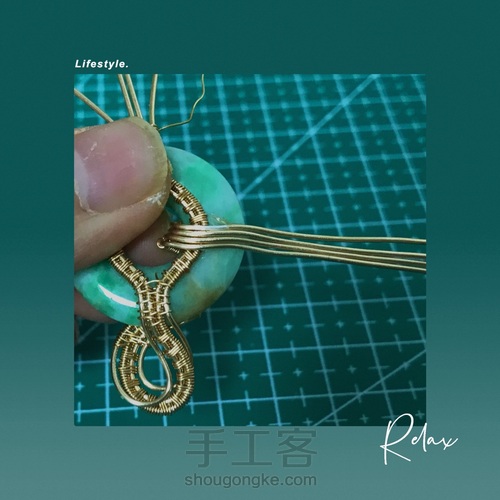 平安扣绕线改造，半重工欧美风 第14步