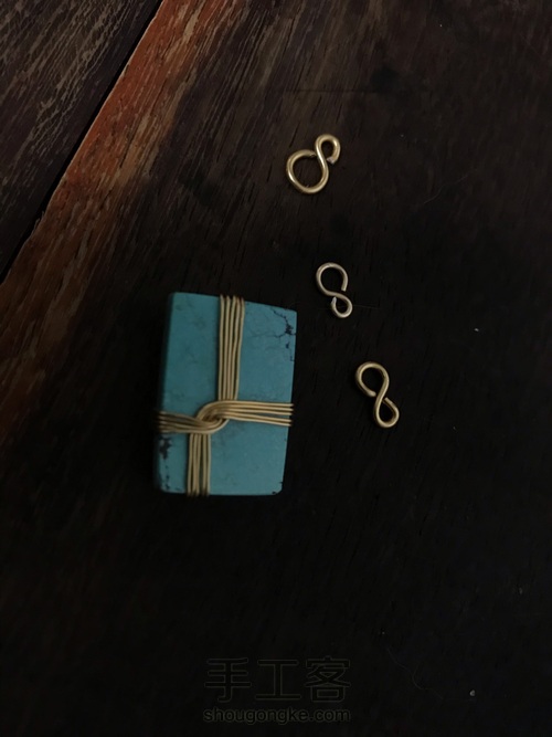 方形石十字绕线 包金艺术绕线 第9步