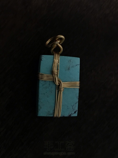 方形石十字绕线 包金艺术绕线 第10步