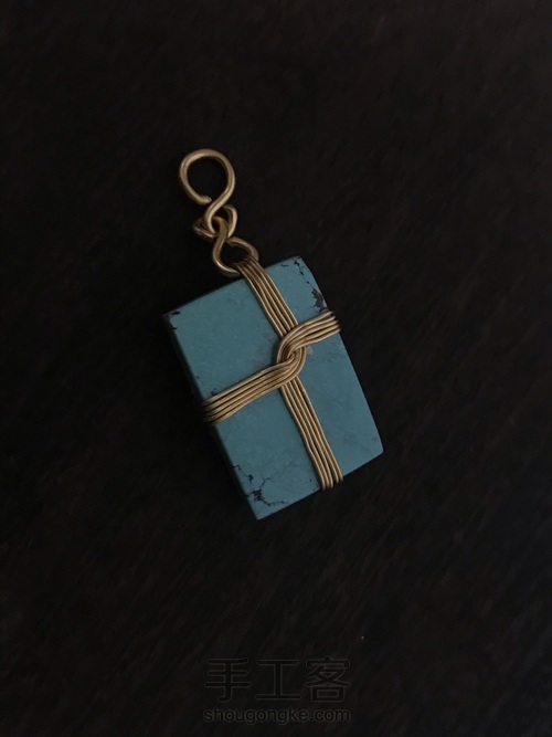 方形石十字绕线 包金艺术绕线 第11步