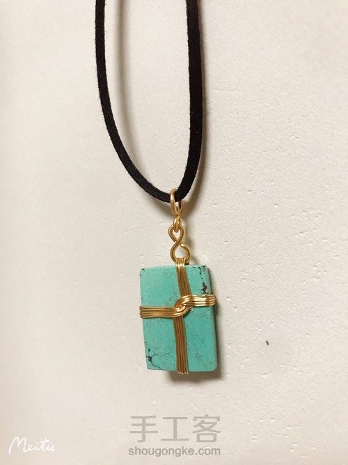 方形石十字绕线 包金艺术绕线 第12步