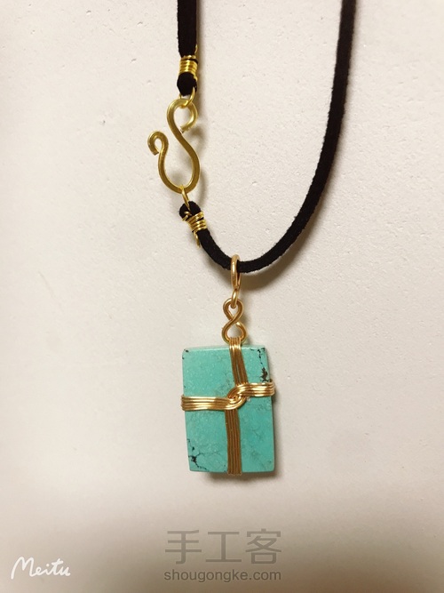 方形石十字绕线 包金艺术绕线 第13步