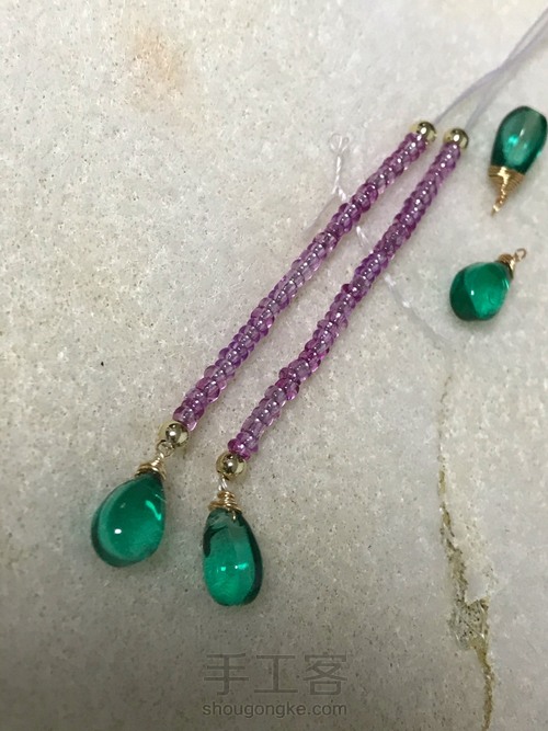琉璃流苏配绕线水滴佛像小手持设计 第2步