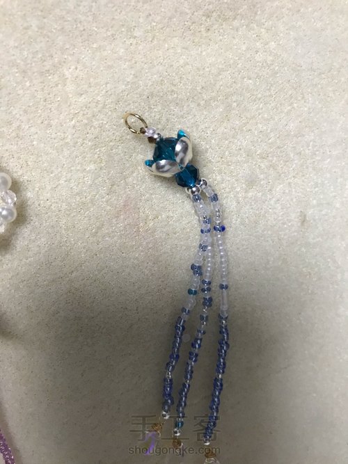 琉璃流苏配绕线水滴佛像小手持设计 第4步