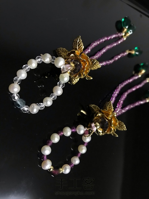 琉璃流苏配绕线水滴佛像小手持设计 第6步