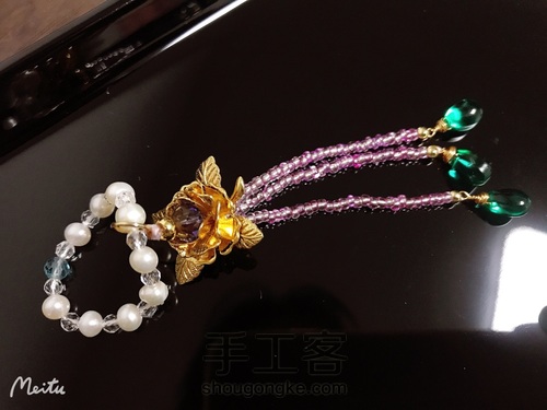 琉璃流苏配绕线水滴佛像小手持设计 第9步