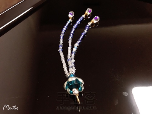 琉璃流苏配绕线水滴佛像小手持设计 第11步