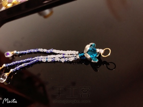 琉璃流苏配绕线水滴佛像小手持设计 第12步