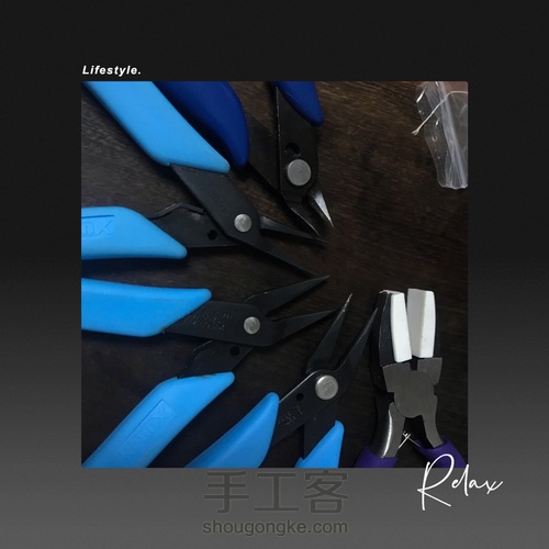 初体验:网包绿松石绕珍珠绕线 第1步