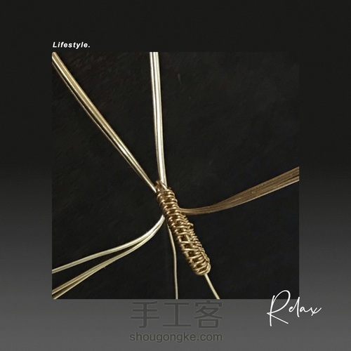 厚料金珀绕线吊坠简约大气 第13步