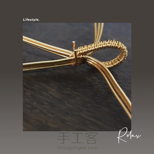 厚料金珀绕线吊坠简约大气 第15步