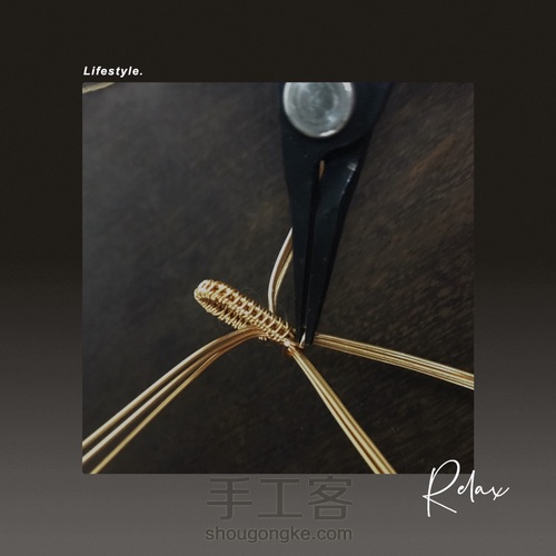 厚料金珀绕线吊坠简约大气 第16步