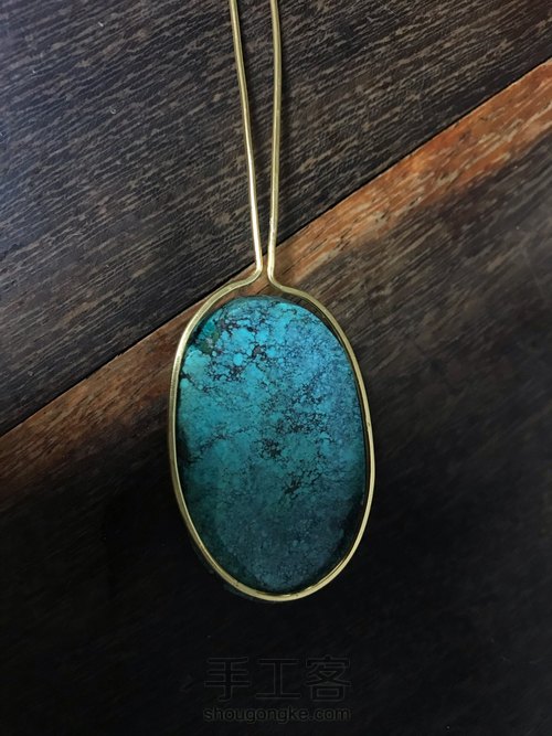 绿松石网包夹珠链吊坠 第1步