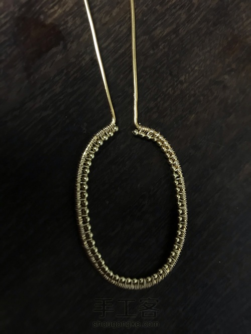 绿松石网包夹珠链吊坠 第7步