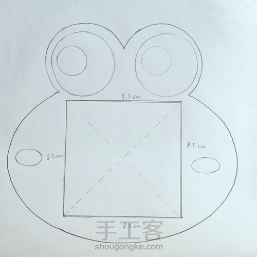 不织布青蛙开关贴 第1步