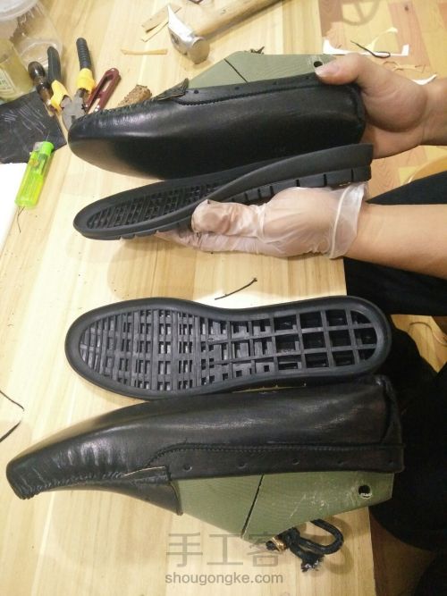手工鞋☞阿姨的平底软胶鞋 第15步