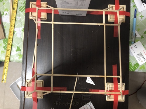 一次性筷子手工制作埃菲尔铁塔 第2步